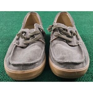 Sanuk Sidewalk Surfers Canvas Slip On Loafer Shoes Gray mens Size 7